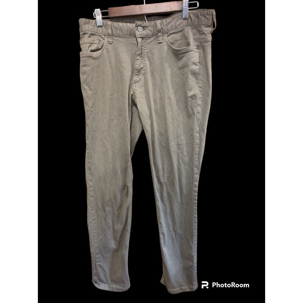 Calvin Klein Men's Chino Gray 98% Cotton‎  Pants Slim Straight